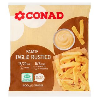 CONAD Patate Taglio Rustico Surgelate 600 g - 8003170028234
