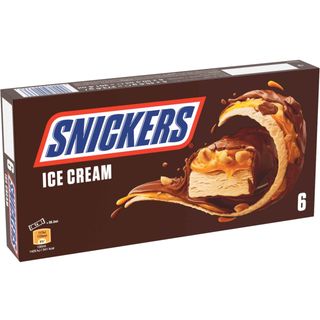 Gelado Caramelo e Manteiga de Amendoim com cobertura Chocolate Snickers (emb. 270 gr (6 un))