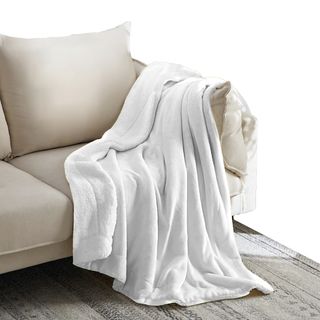 Plaid 120x160 cm bianco - con scatola in latta