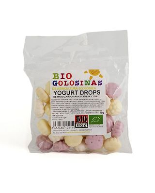 Golosina bio Yogurt Drops con fruta 70g Bio Cesta