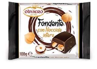 Cioccolato fondente con nocciole intere