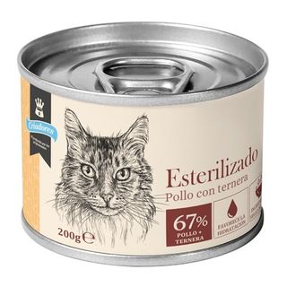 Criadores Esterilizado Pollo Y Ternera Lata Para Gatos 0.2Kg