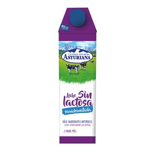Leche Semid.Sin Lactosa Asturiana 1 L