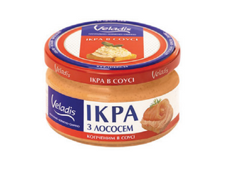 Kawior z ryby atlantyckiej z wędzonym łososiem w sosie "Veladis" 160g
