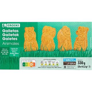 Galletas animales EROSKI, caja 330 g (26597575)