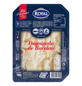 Bacalao Royal Desmigado Salado 180 G