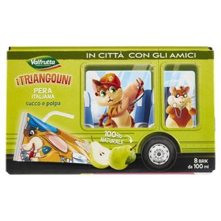Valfrutta I Triangolini Pera Italiana Succo E Polpa Brik 8 X 100 Ml - 126752