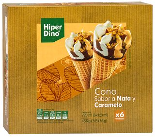 Hiperdino Conos De Nata Y Caramelo 6 X 120 Ml