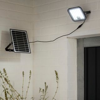 PROIETTORE SOLARE TWICE PLASTICA NERO LED 10W LUCE FREDDA CON SENSORE DI MOVIMENTO IP65