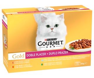 Comida Gatos Húmeda Buey y Pollo Purina Gourmet 12 Uds. 85 G.