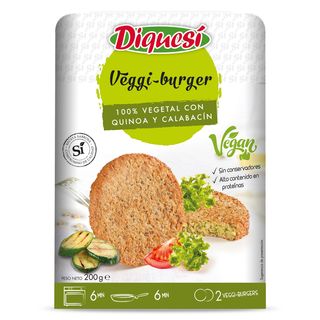 Hamburguesas Veganas De Calabacín Y Quinoa Diquesí 200 G