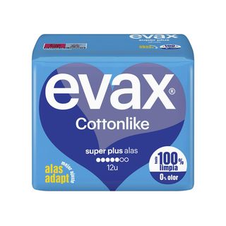 Compresas Alas Super Plus Evax Cottonlike Plus 12U (305328)