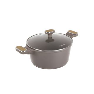 Casseruola antiaderente 24 cm Taupe - con coperchio