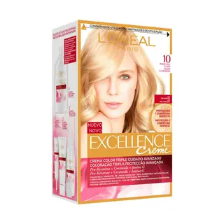 Tinte Rubio Excellence Creme De Loreal Nº 10 Rubio Clarísimo (55697)