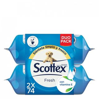 Papel Higienico Humedo Scottex Fresh Jumbo 2x74 Uds.