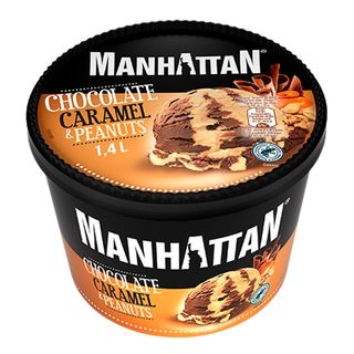 Manhattan Lody Chocolate Caramel & Peanuts, 1,4 L