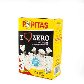 Popitas palomitas de maíz zero al punto de sal para microondas 3 x 70 g