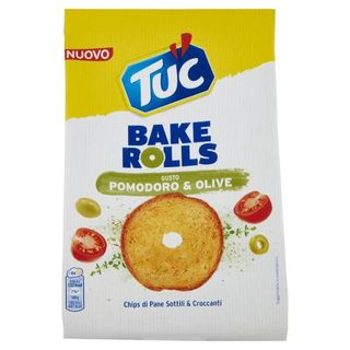 Tuc Bake Rolls, Chips Di Pane Sottile E Croccante Al Gusto Pomodoro Ed Olive 150 G - 150098