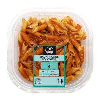 Macarrones Boloñesa Carrefour 280 GR.