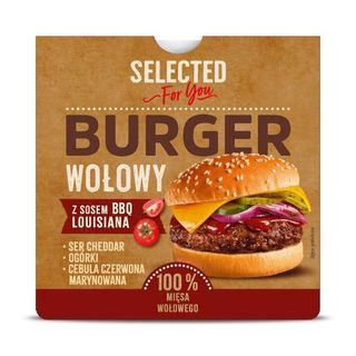 Selected For You Burger wołowy z sosem BBQ Louisiana, 158 g