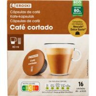 Café Cortado Cdg Eroski, Caja 16 Monodosis (20013553)