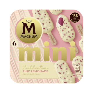 Gelado Mini Euphoria Limão e Framboesa Magnum (emb. 330 ml (6 un))