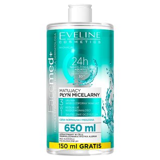 Eveline Cosmetics Facemed+ Matujący płyn micelarny 3w1 650 ml
