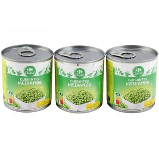 Guisantes Medianos Classic Carrefour 3 Latas De 120 G.