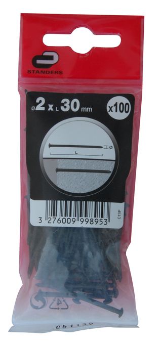 100 Pregos Cab Red Aco Temp 2.0X30 (15674722)