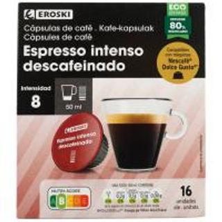 Café Espresso Intenso Descafeinado Cdg Eroski Caja 16 Monodosis (20013587)