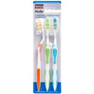 Cepillo Familiar Medio Eroski Basic, Pack 3 Uds (23132178)