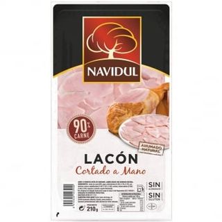 Lacón Ahumado Natural Cortado A Mano En Lascas Navidul Sin Gluten 210 G.