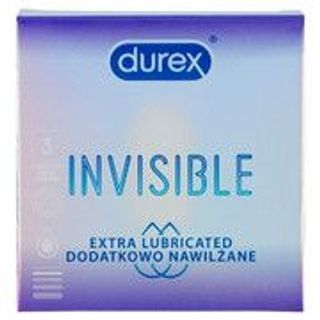 Durex Invisible Dodatkowo nawilżane Prezerwatywy 3 szt