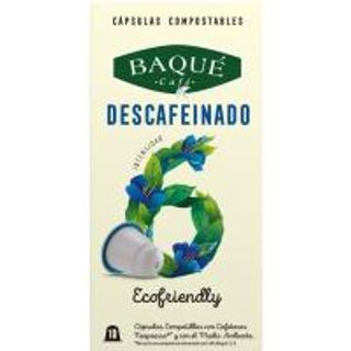 Café Descafeinado Compostable Int. 6 Baqué, Caja 10 Monodosis (15370497)