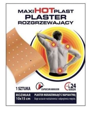 Maxi Plast Plaster intensywnie rozgrzewający z Kapsaicyną 10 x 15 cm 1 szt.