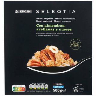 Muesli Crujiente Frutos Secos Seleqtia, Caja 500 G