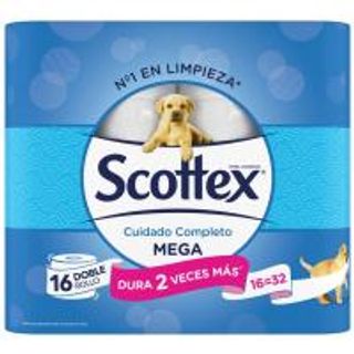 Papel Higiénico Scottex Megarollo, Paquete 16 Rollos (17029000)