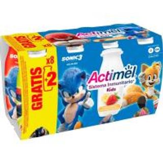 Yogur Líquido Actimel Fresa Y Plátano Danone 6X100 Ml. (10861383)