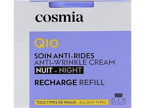 CREME ROSTO ANTIRRUGAS COSMIA RECARGA Q10 NOITE 50ML