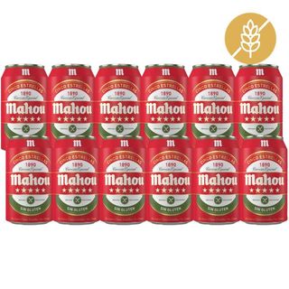 Pack 12x Mahou 5 estrellas Cerveza sin Gluten Lata 330ml