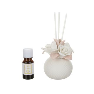 Profumatore con boccioli rose Beltrami - piccolo rosa con argento Miro Silver