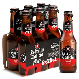 Estrella Galicia Cerveza Botellín 6x20cl