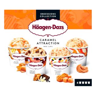 Häagen Dazs mini helado de caramel attraction pack 4 x 81 g