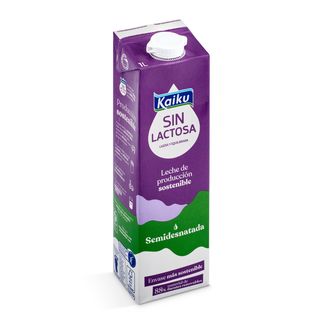 Leche Semidesnatada Sin Lactosa Kaiku 1 L