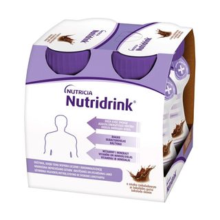 Nutridrink, smak czekoladowy, płyn, 4 x 125 ml