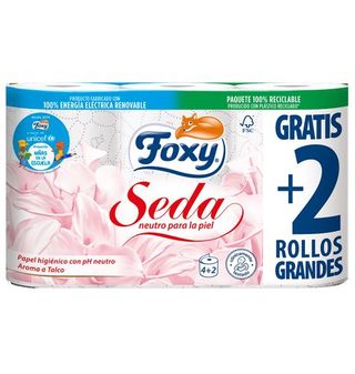 Papel Higiénico Foxy 4+2 Seda 3 Capas 6 Uds.