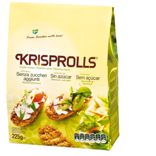 Panecillos Sin Azúcar Krispolls 225Gr.