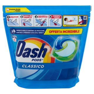 Dash Pods Detersivo Lavatrice Classico 44 Pezzi - 000364656