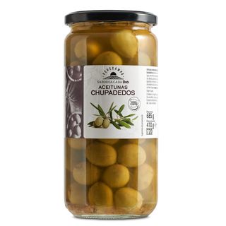 Aceitunas Chupadedos Con Hueso Dia Vegecampo Frasco 410 G