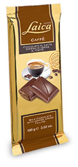 Cioccolato a latte ripieno di crema al caffè